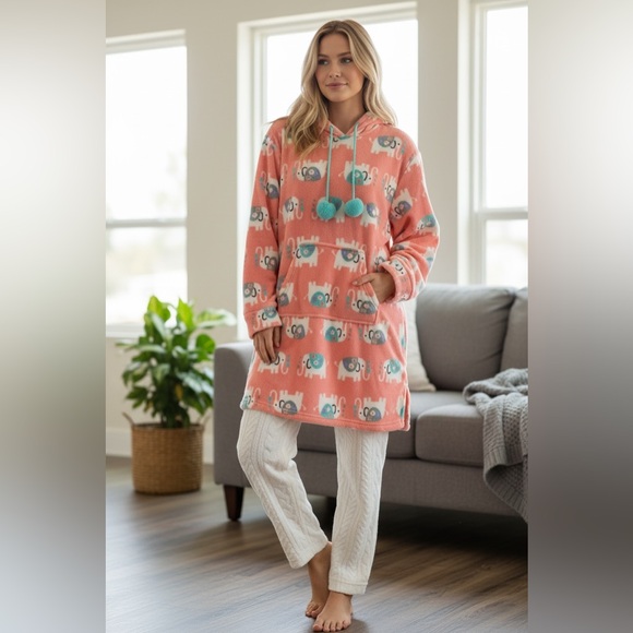 Pj Couture Other - Cozy Pink Elephant Lounge Set